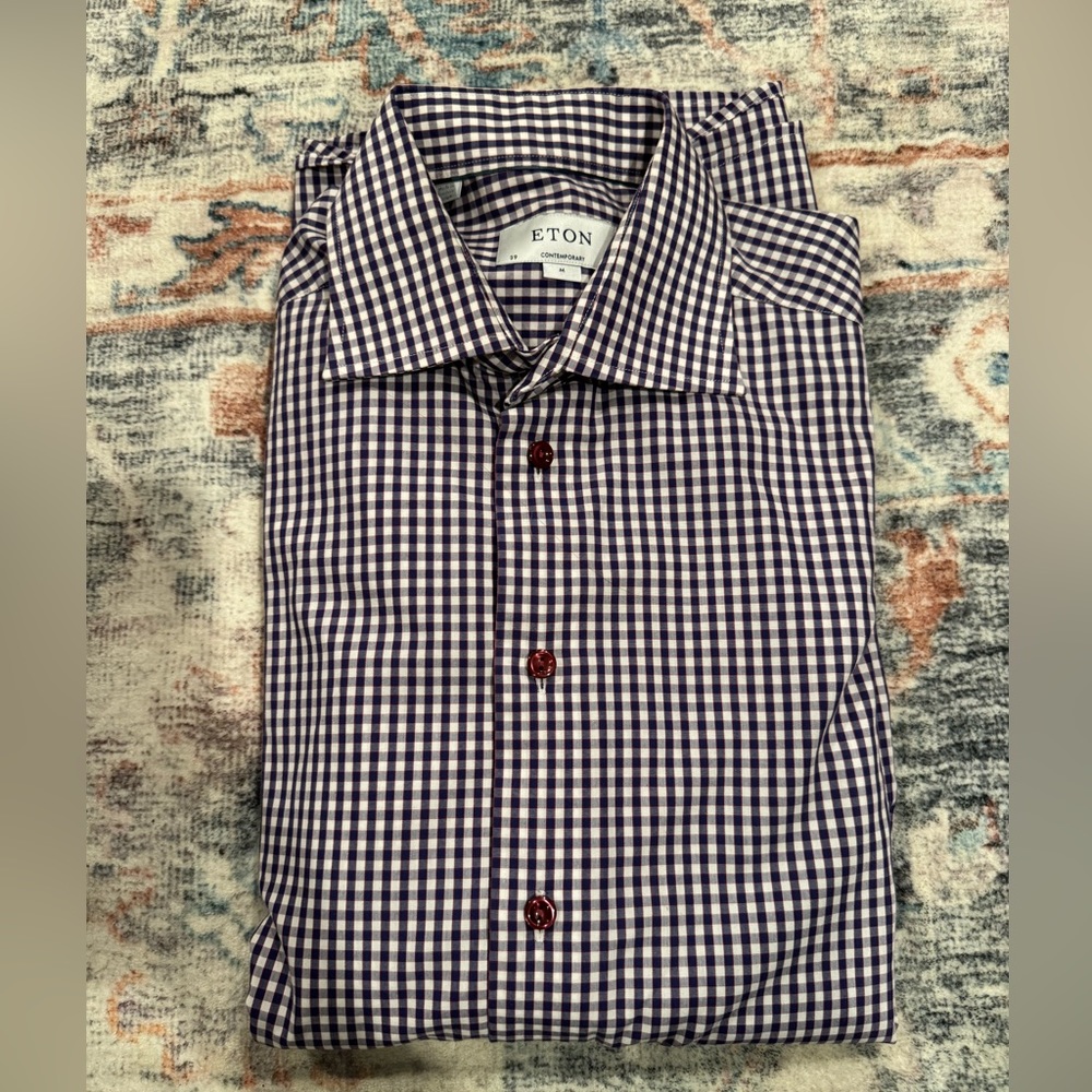 Eton Dress Shirt 15 1/2 - 39 Medium